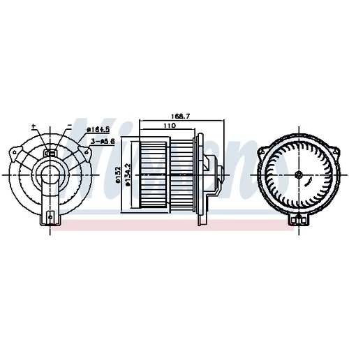 Vnútorný ventilátor NISSENS 87809 - obr. 4