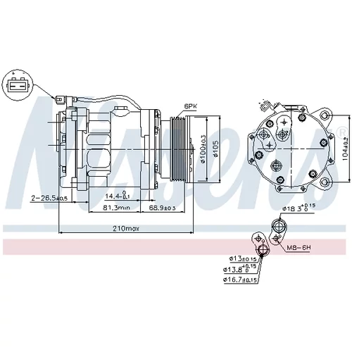 Kompresor klimatizácie NISSENS 89088 - obr. 4