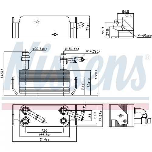 Chladič oleja automatickej prevodovky NISSENS 91280 - obr. 5