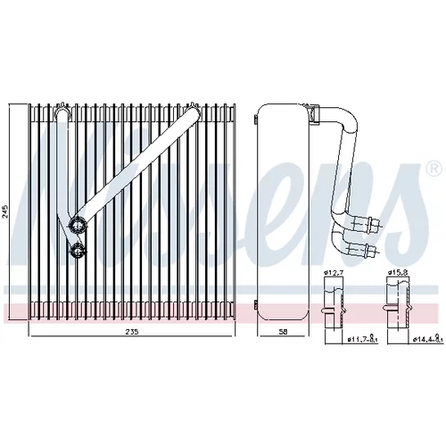 Výparník klimatizácie NISSENS 92164 - obr. 4