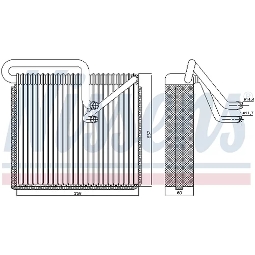 Výparník klimatizácie NISSENS 92190 - obr. 4