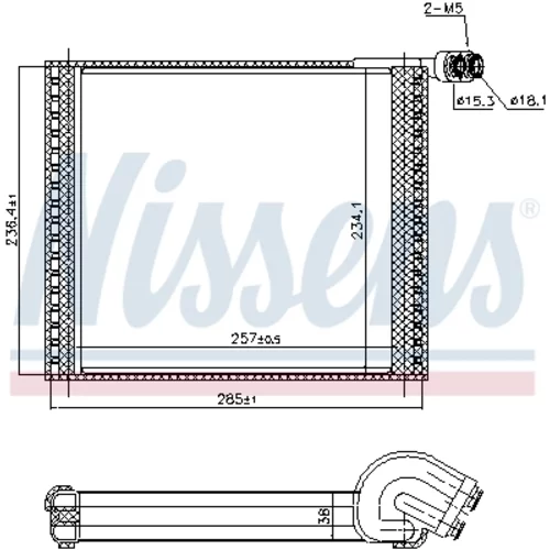 Výparník klimatizácie NISSENS 92338 - obr. 4