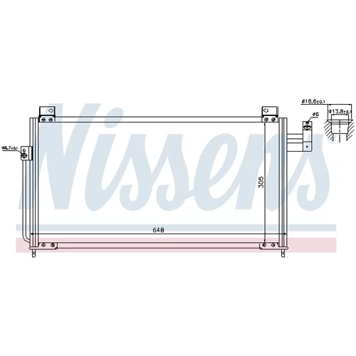 Kondenzátor klimatizácie NISSENS 94705