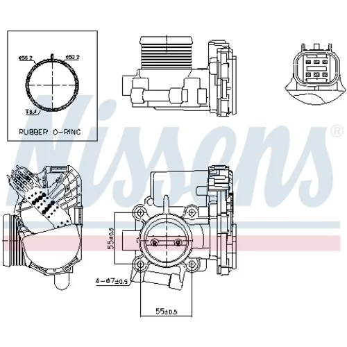 Hrdlo škrtiacej klapky NISSENS 955009 - obr. 6
