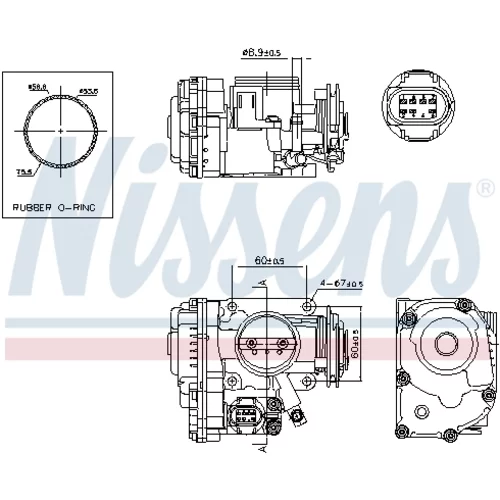 Hrdlo škrtiacej klapky 955042 /NISSENS/ - obr. 4