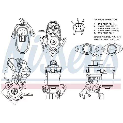 EGR ventil NISSENS 98151 - obr. 4