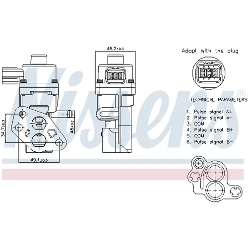 EGR ventil NISSENS 98341