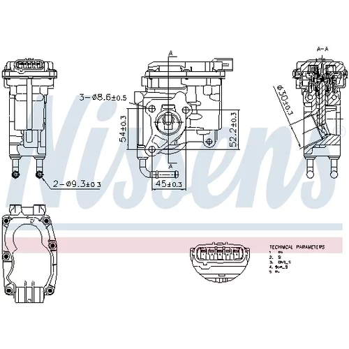 EGR ventil NISSENS 98507