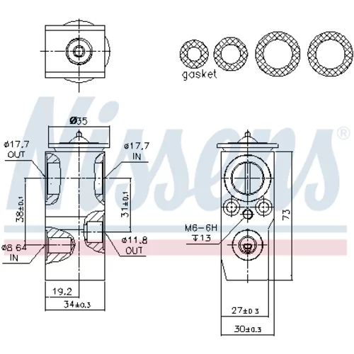 Expanzný ventil klimatizácie 999391 /NISSENS/ - obr. 5