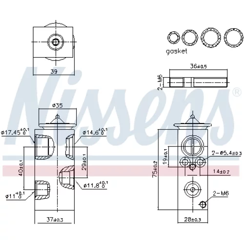 Expanzný ventil klimatizácie NISSENS 999427 - obr. 1