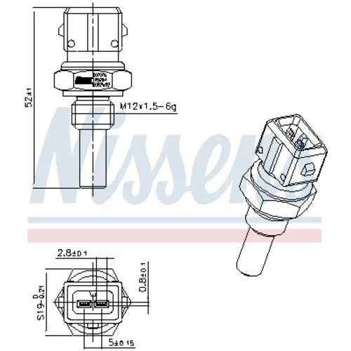 Snímač teploty chladiacej kvapaliny NISSENS 207076 - obr. 5
