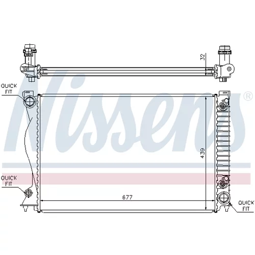 Chladič motora 60236A /NISSENS/ - obr. 1