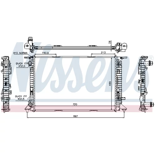 Chladič motora NISSENS 60321 - obr. 5