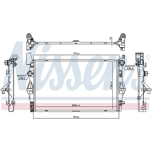 Chladič motora NISSENS 606022 - obr. 5