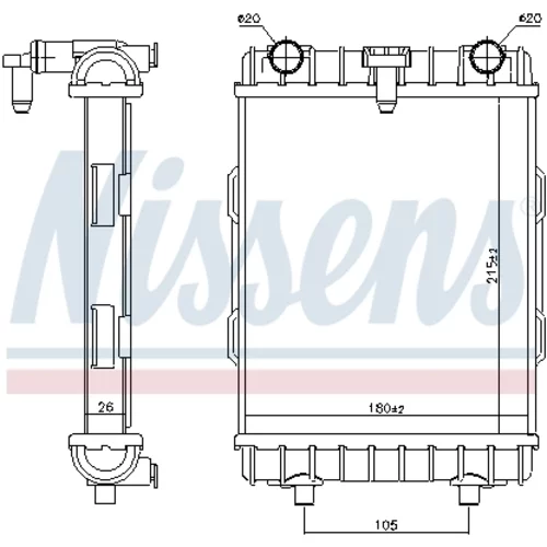 Chladič motora NISSENS 606645 - obr. 1