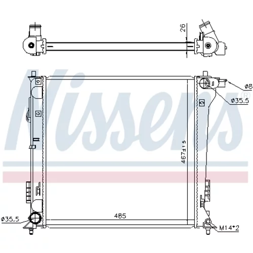 Chladič motora NISSENS 606671 - obr. 4