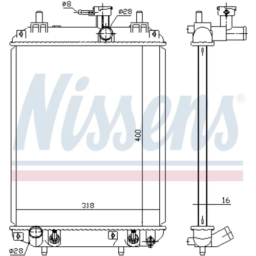 Chladič motora NISSENS 617548 - obr. 4