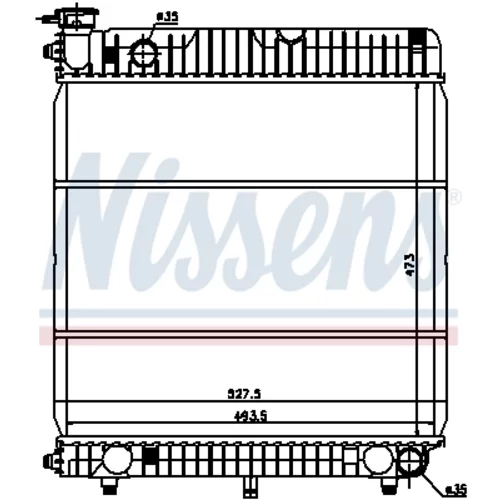 Chladič motora NISSENS 62635 - obr. 4