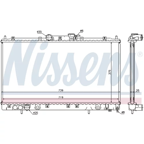 Chladič motora NISSENS 62868A - obr. 4