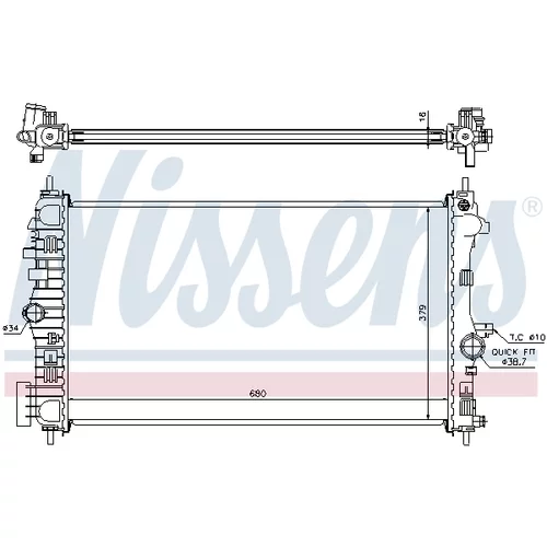 Chladič motora NISSENS 630718 - obr. 4