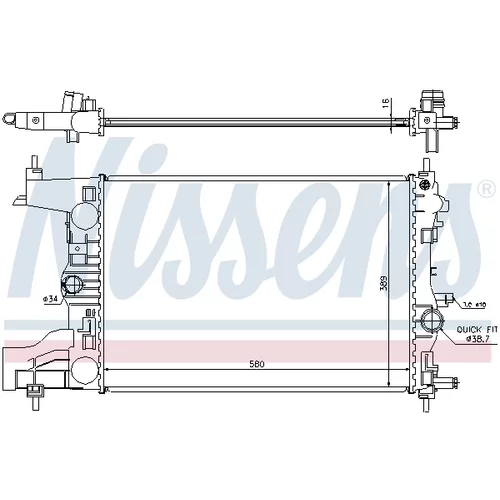 Chladič motora NISSENS 630727 - obr. 4