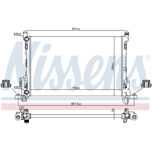 Chladič motora NISSENS 630803 - obr. 4