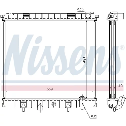 Chladič motora NISSENS 64319A - obr. 4