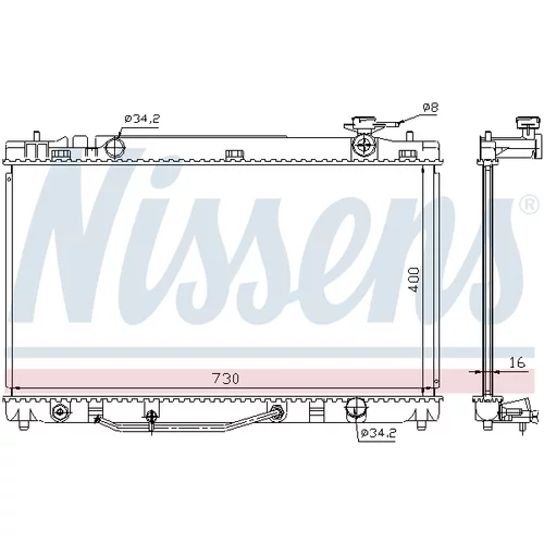 Chladič motora NISSENS 646808 - obr. 5