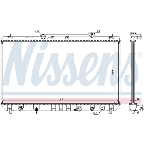 Chladič motora NISSENS 646991 - obr. 4