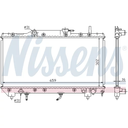 Chladič motora NISSENS 64806 - obr. 5