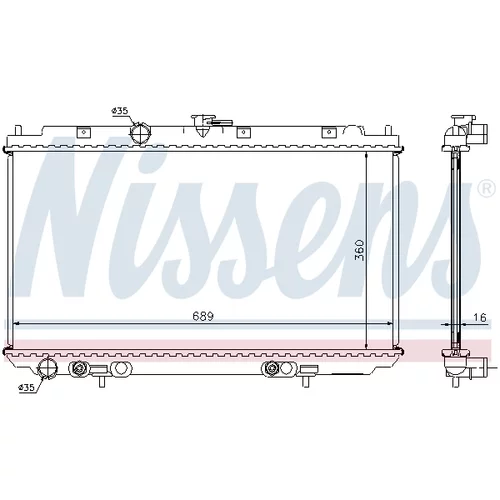 Chladič motora NISSENS 67347A - obr. 5