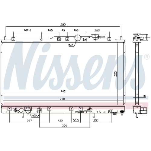 Chladič motora NISSENS 69452 - obr. 4