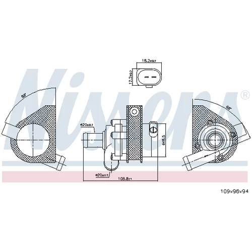 Vodné čerpadlo, chladenie motora NISSENS 831081 - obr. 5