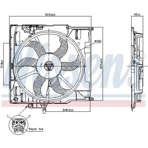 Ventilátor chladenia motora NISSENS 850079 - obr. 4