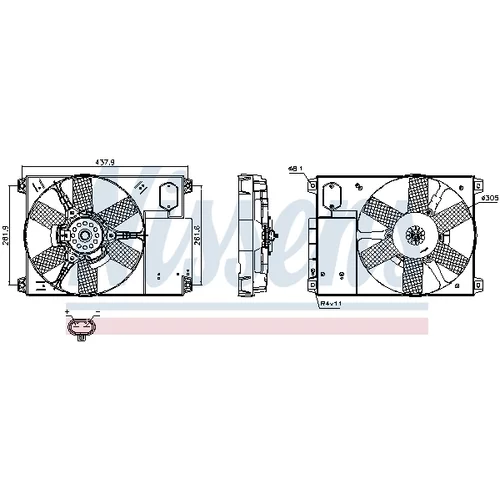 Ventilátor chladenia motora NISSENS 85020 - obr. 5