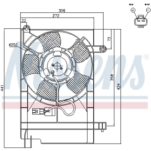 Ventilátor chladenia motora NISSENS 85062 - obr. 5