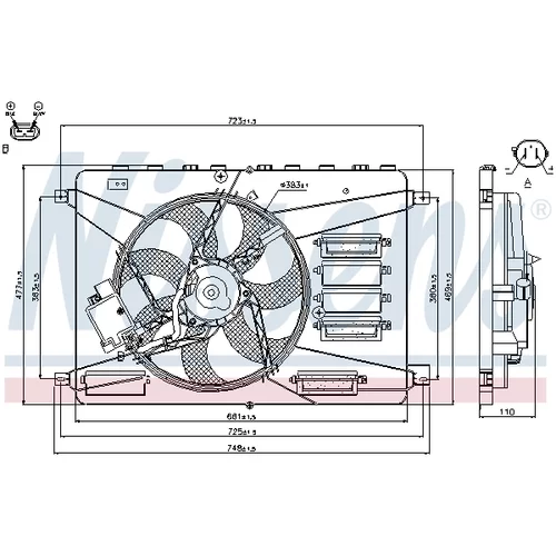 Ventilátor chladenia motora NISSENS 85640 - obr. 6