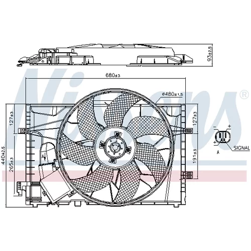 Ventilátor chladenia motora NISSENS 85656