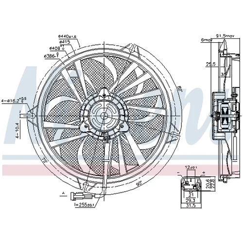 Ventilátor chladenia motora NISSENS 85674 - obr. 5