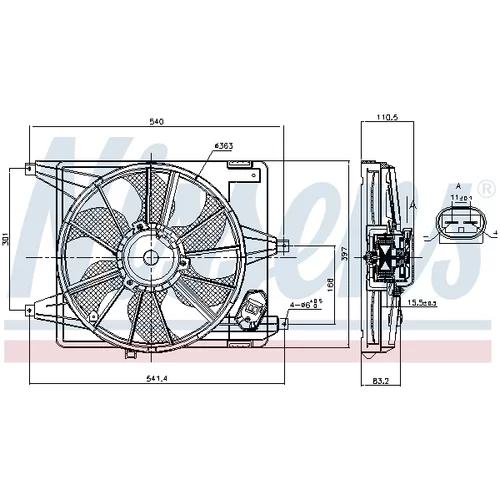 Ventilátor chladenia motora NISSENS 85708 - obr. 6