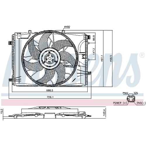 Ventilátor chladenia motora NISSENS 85740 - obr. 5