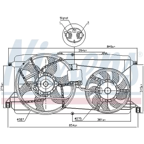 Ventilátor chladenia motora NISSENS 85826