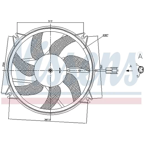 Ventilátor chladenia motora NISSENS 85886 - obr. 5