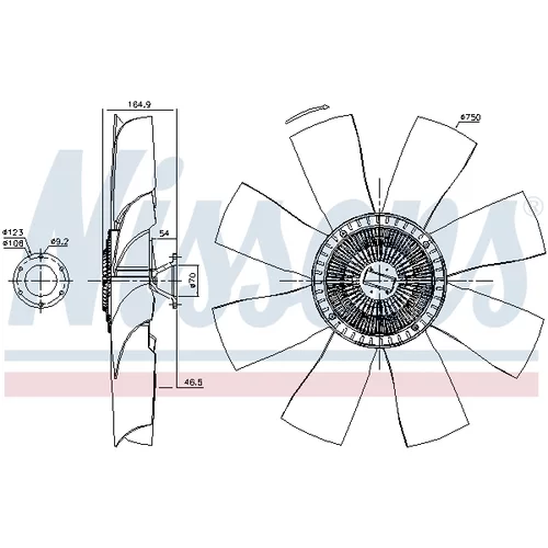 Spojka ventilátora chladenia NISSENS 86026 - obr. 4