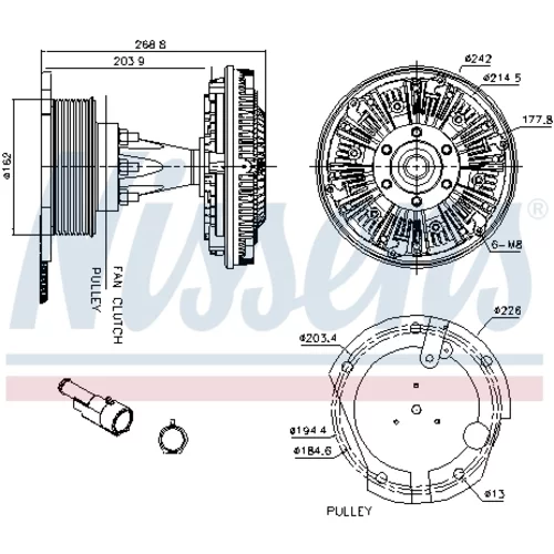 Spojka ventilátora chladenia NISSENS 86087 - obr. 7