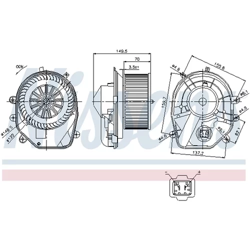 Vnútorný ventilátor NISSENS 87030 - obr. 5