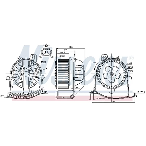 Vnútorný ventilátor NISSENS 87038 - obr. 4