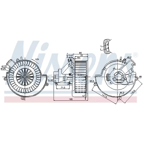 Vnútorný ventilátor NISSENS 87079 - obr. 6