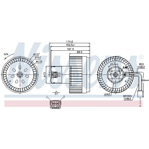 Vnútorný ventilátor NISSENS 87123 - obr. 5