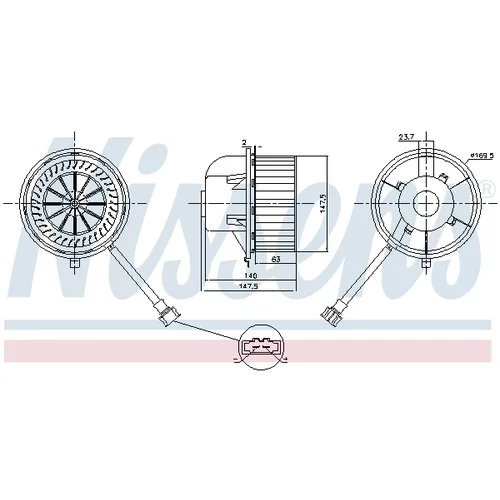 Vnútorný ventilátor NISSENS 87155 - obr. 4